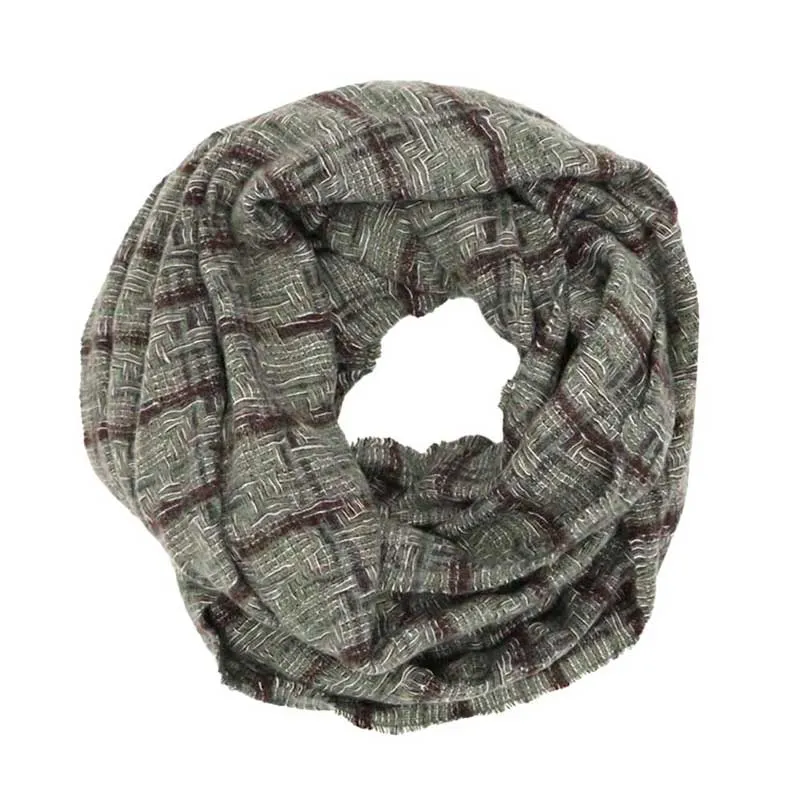 Plaid Check Infinity Scarf