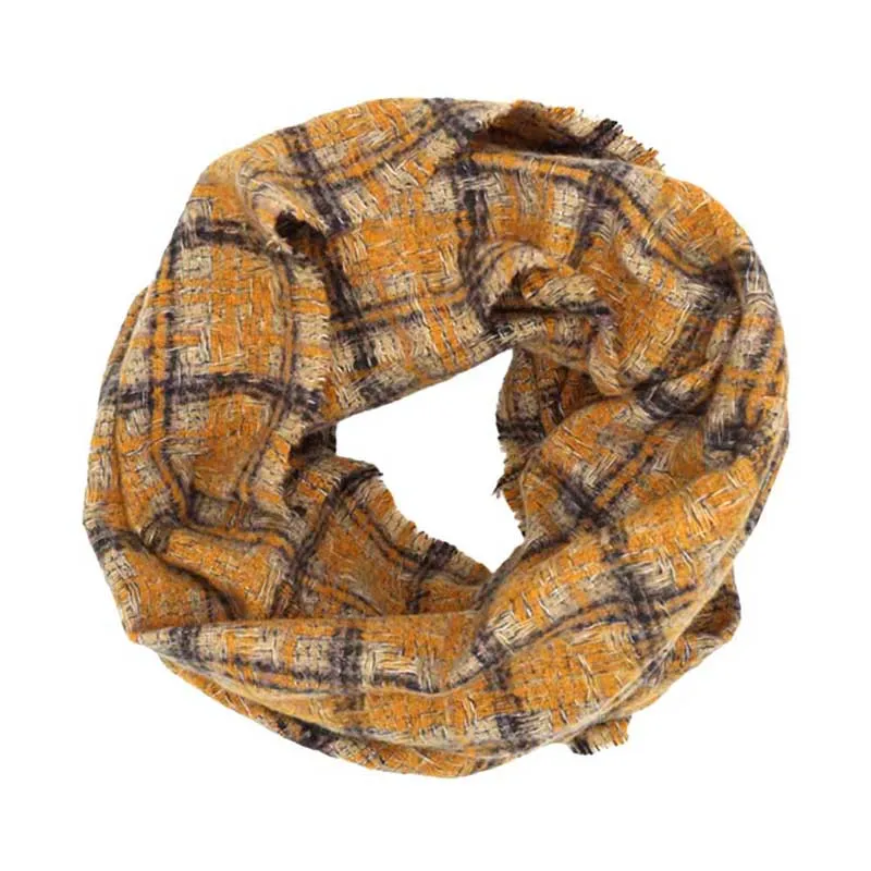 Plaid Check Infinity Scarf