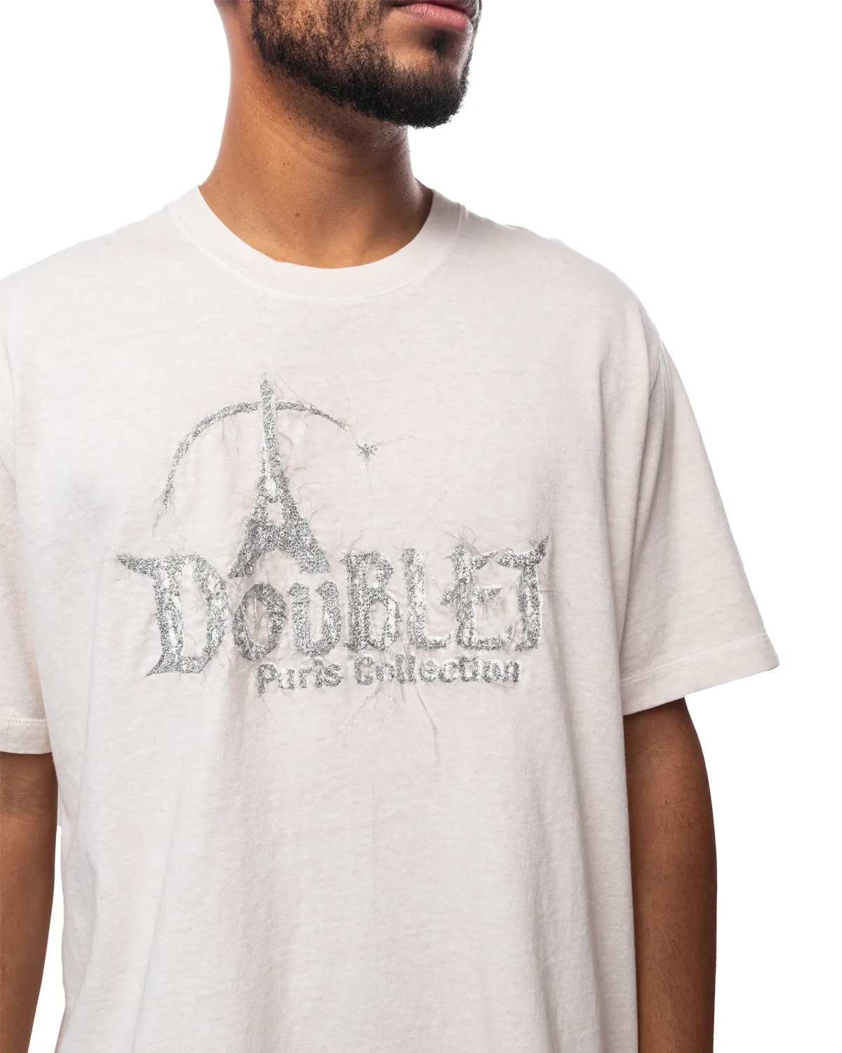 "Doubland" Embroidery T-Shirt White