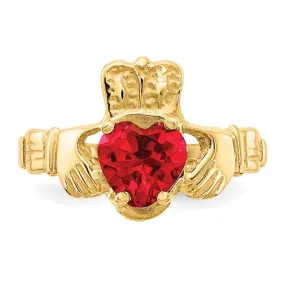 Ruby Claddagh Ring - July