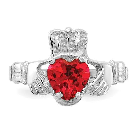 Ruby Claddagh Ring - July