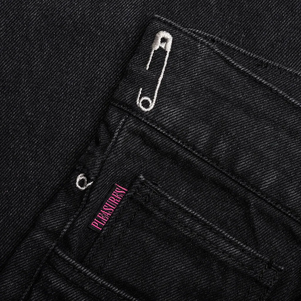 Safety Pin 5 Pocket Denim - Black