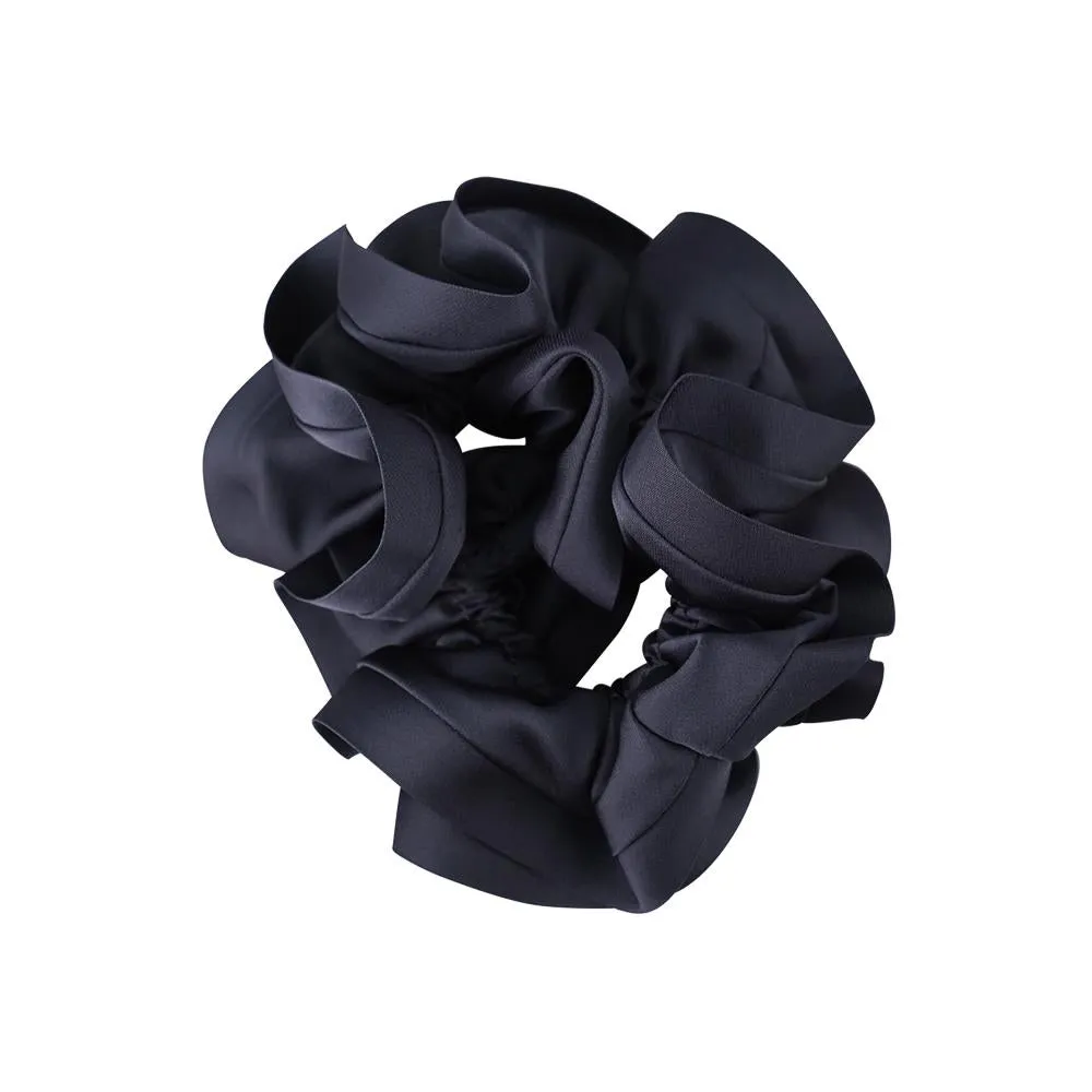 SATIN TRIM CLASSIC SCRUNCHIE BLUES