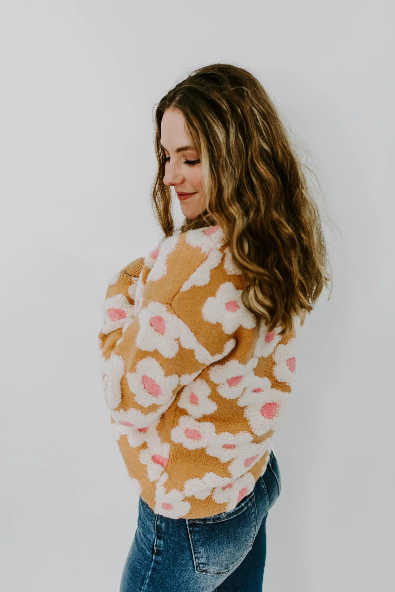 Shining Sherpa Floral Sweater