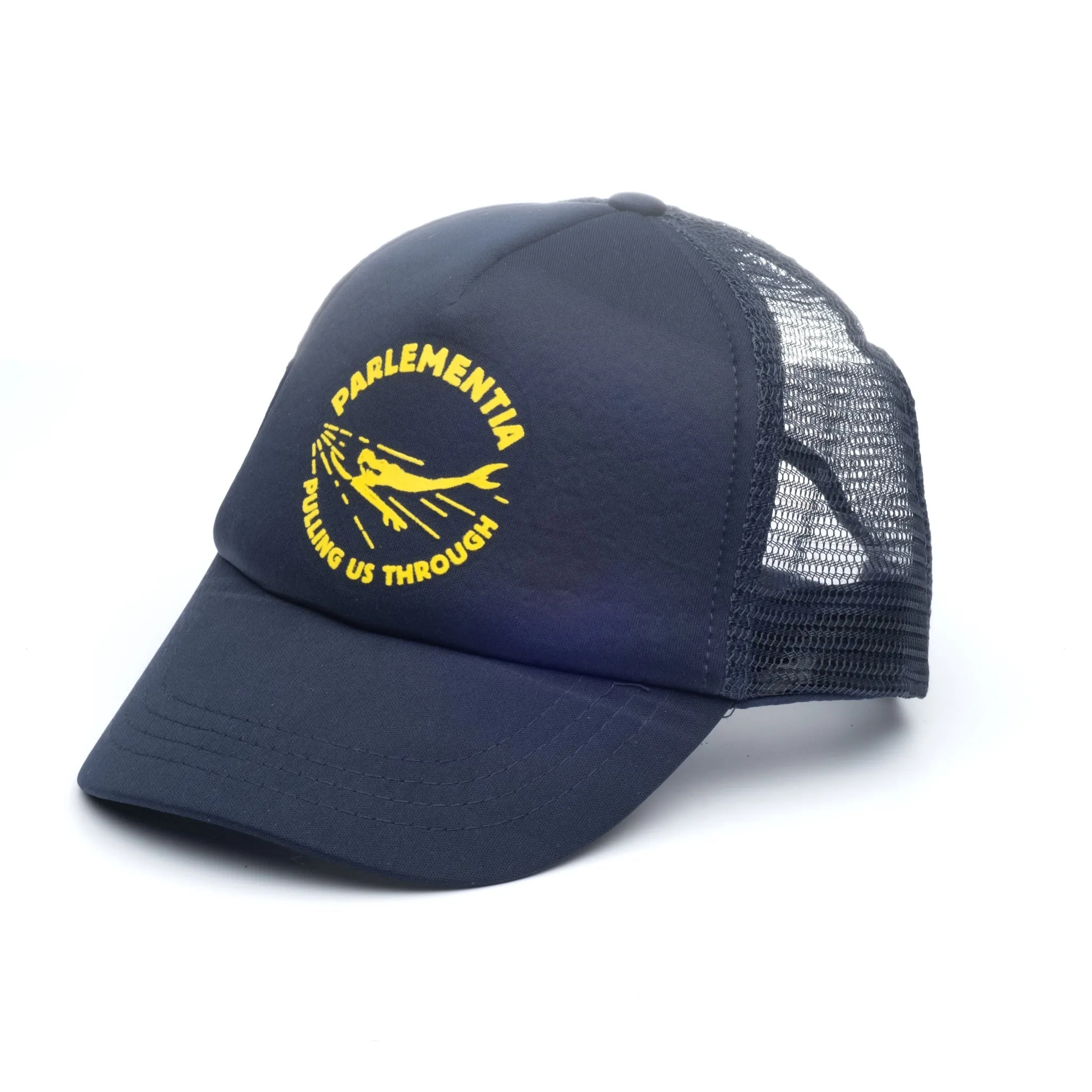 Skate Trucker Adult Navy Cap with Yellow