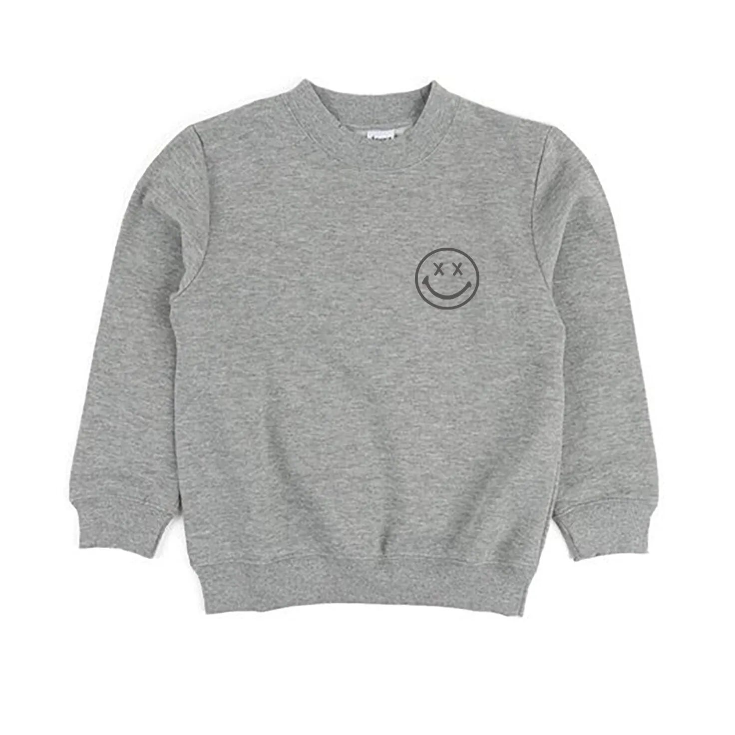 smiley sweatshirt in grey