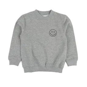 smiley sweatshirt in grey