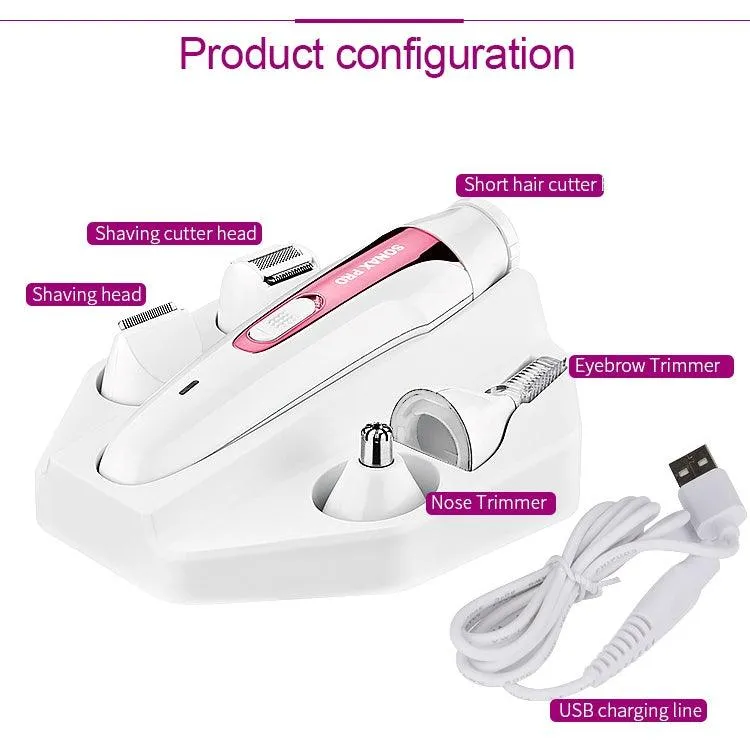 SONAX PRO Women's All-in-One Rechargeable Epilator and Eyebrow Trimmer