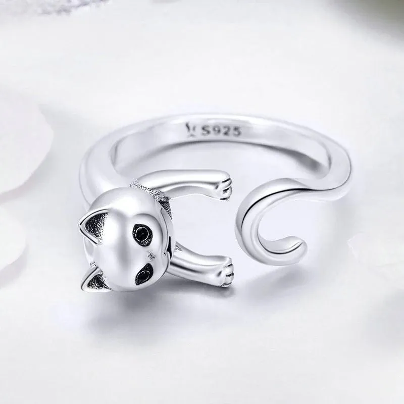 Sterling Silver Adjustable Size Ring For Women