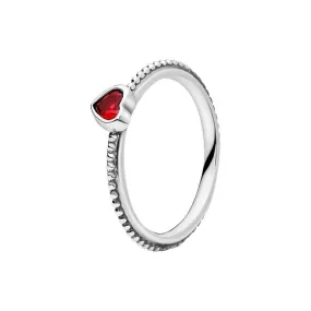 Sterling Silver Zircon Clear Shiny Ring For Women