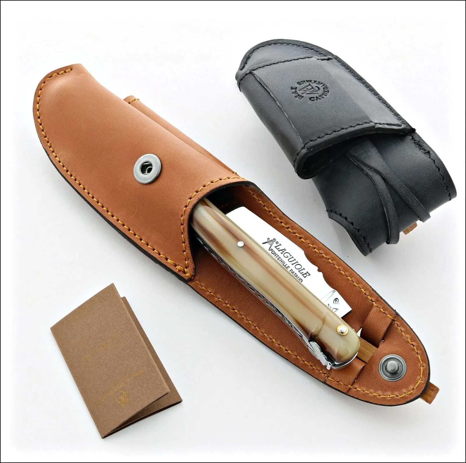 Trappeur Leather Sheath for 11 cm Laguiole Pocket Knives