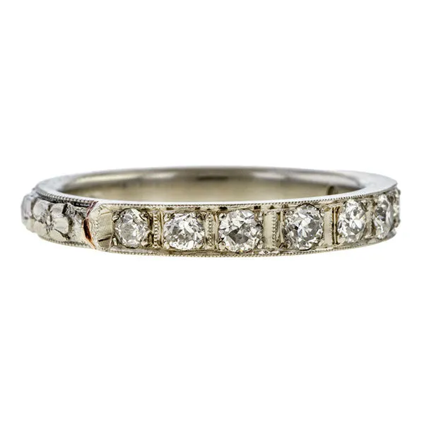 Vintage Diamond Wedding Band Ring