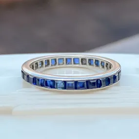 Vintage Sapphire Eternity Band, Size 7