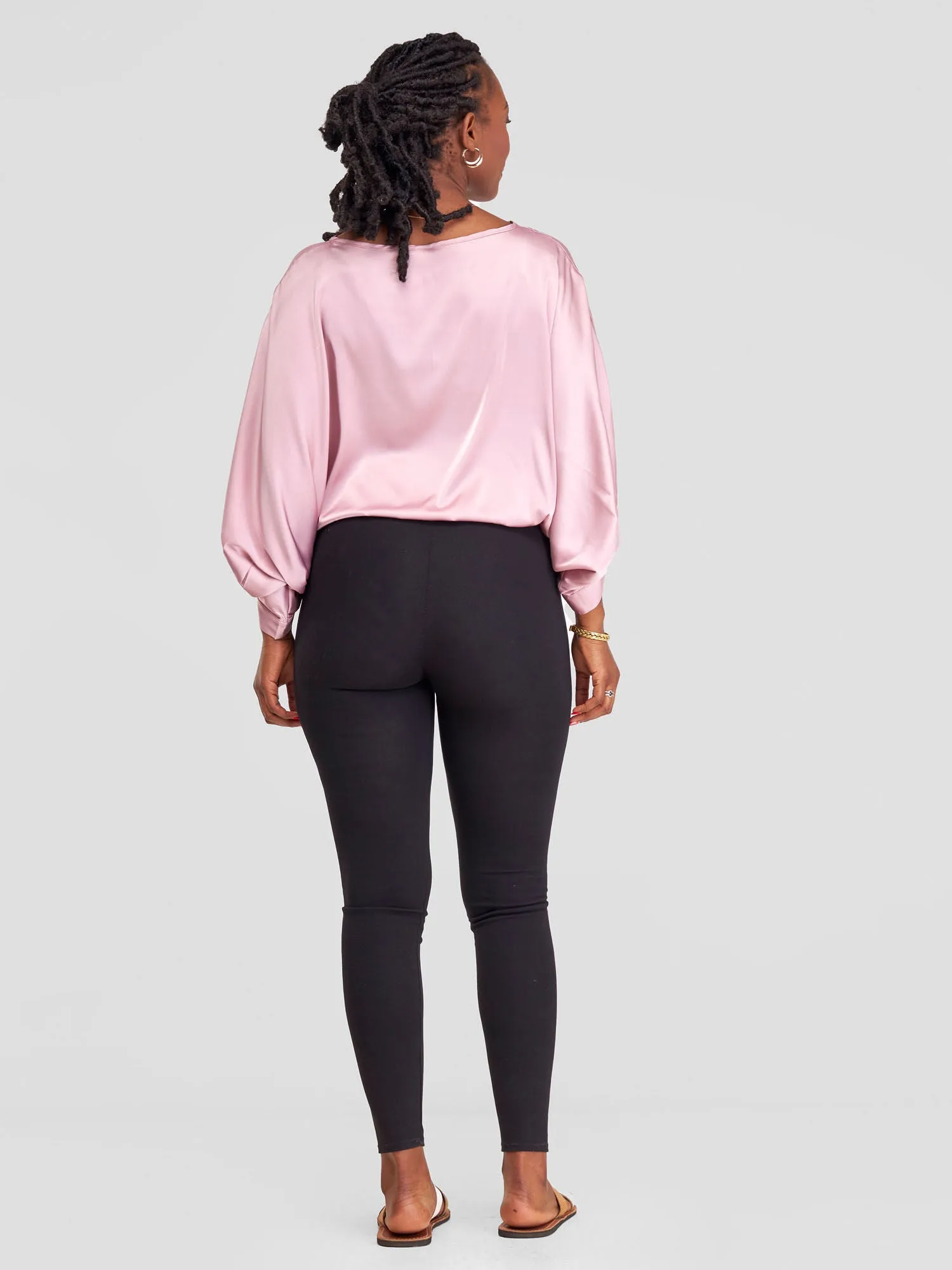 Vivo Sawari Crossed Cuff Batwing Top - Rose Gold