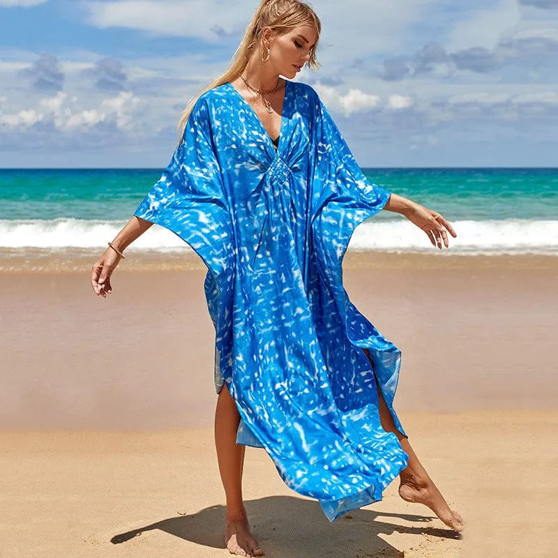 Women Various Styles Loose Robe Swimsuit Outer Wear One Piece Cover Up Dress