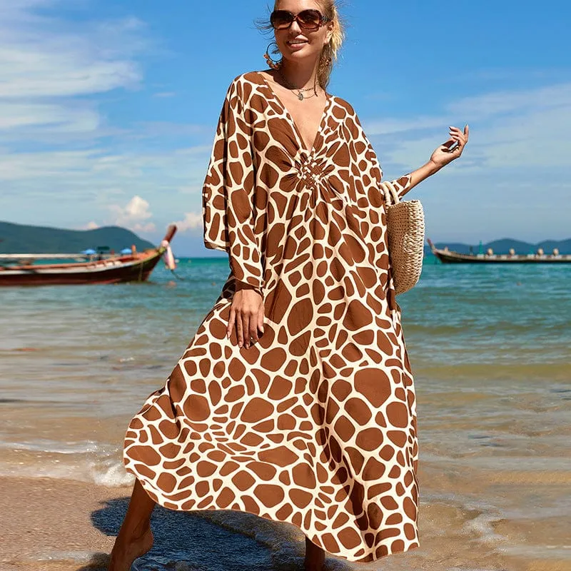 Women Various Styles Loose Robe Swimsuit Outer Wear One Piece Cover Up Dress