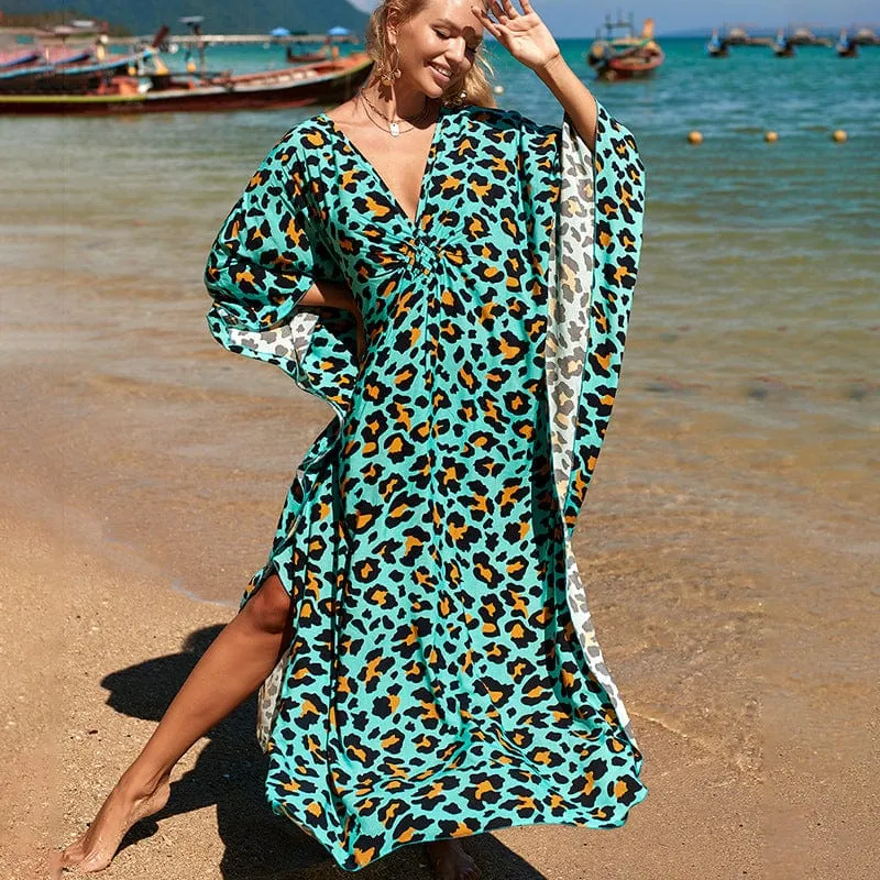 Women Various Styles Loose Robe Swimsuit Outer Wear One Piece Cover Up Dress